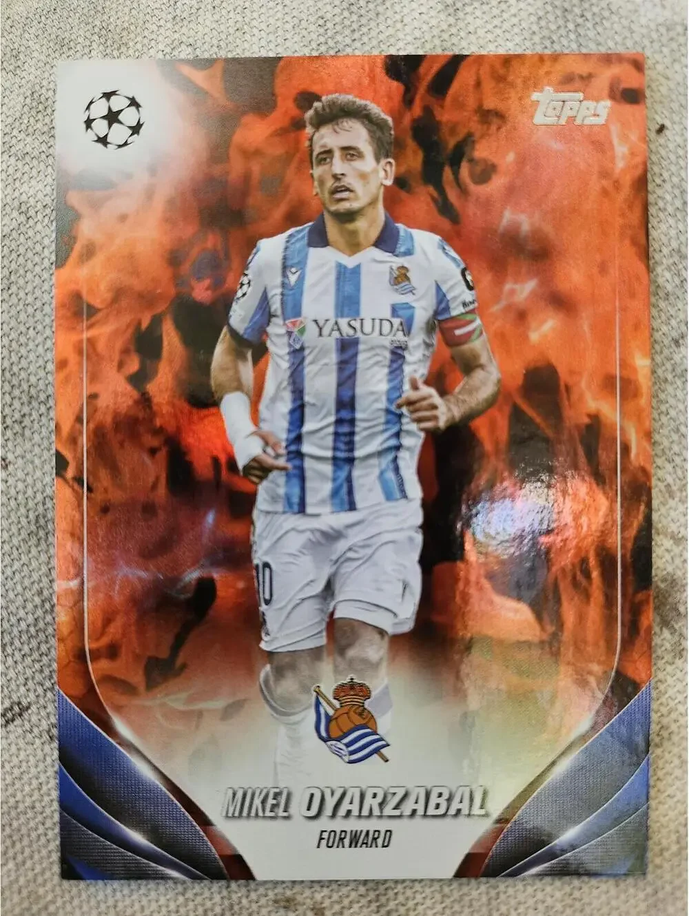 Topps UEFA Club Competitions Red Inferno Foil Mikel Oyarzabal #94